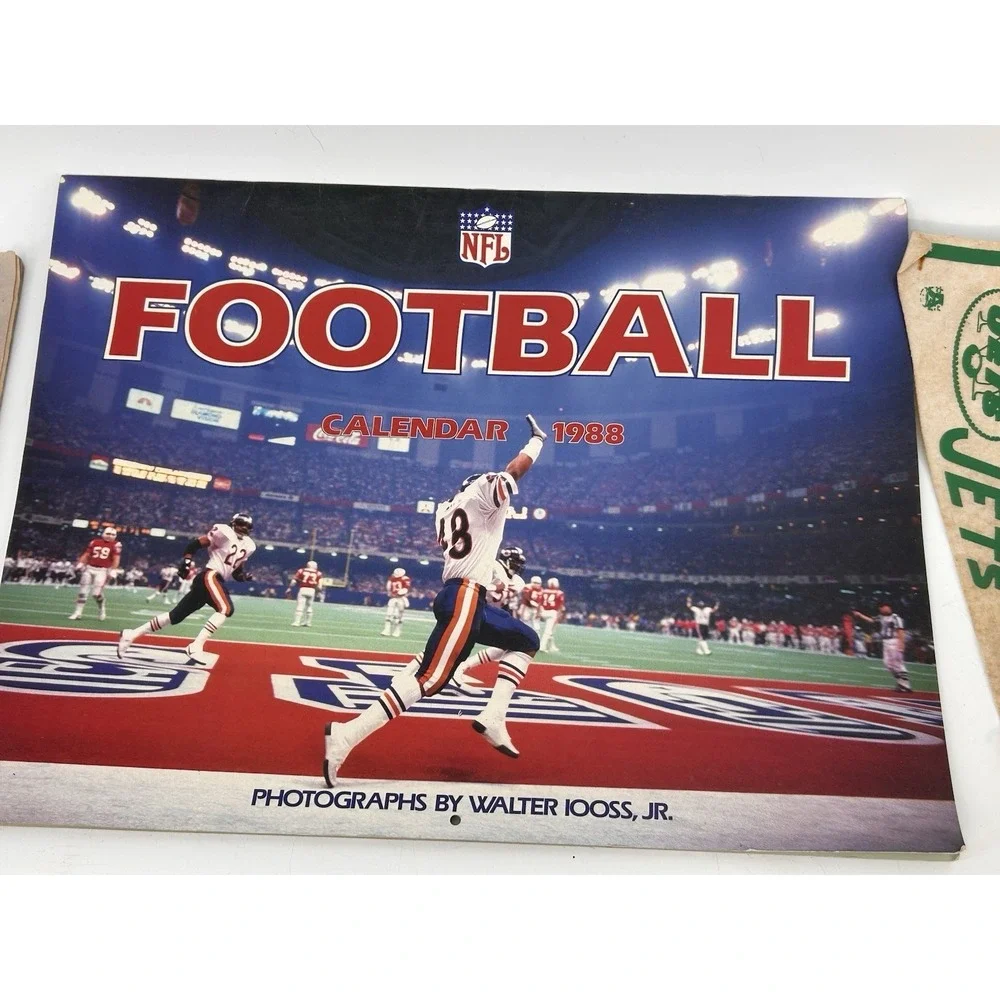 Vintage NFL Lot Of Tickets Magazines Programs Books Calendars Trading Cards Etc